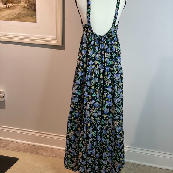 MOON RIVER Woven Printed Dress With Tied Straps Size M - Picture 7 of 11
